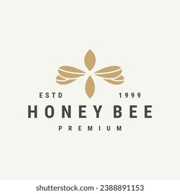 honey bee logo template vector illustration