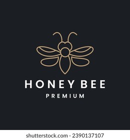 diseño de ilustraciones vectoriales con logotipo de abeja miel