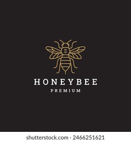  Ilustración vectorial de Plantilla con logo abeja
