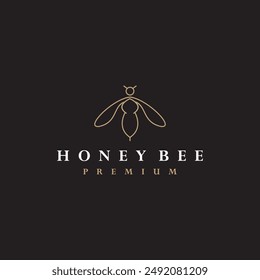  honey bee logo template vector illustration