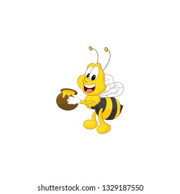 honey bee logo vector