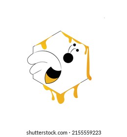 Honey bee logo in vector