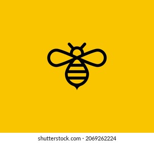 Honey Bee logo. Vector logo design template