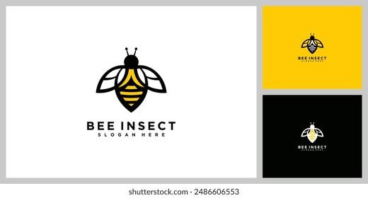 Honey Bee Logo Vektorgrafik Design Vorlage
