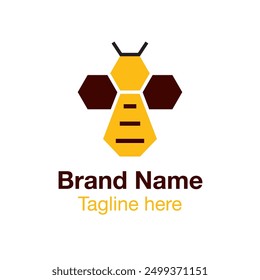 honey bee logo vector eps