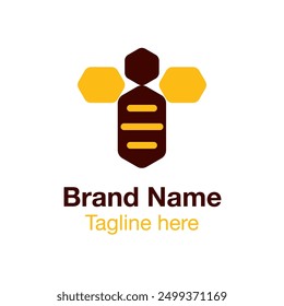 honey bee logo vector eps