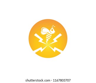 Honey bee logo vector illustration