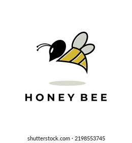Plantilla de diseño de ilustración de vector con logotipo de abeja miel