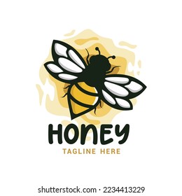Honey Bee Logo Vector Template