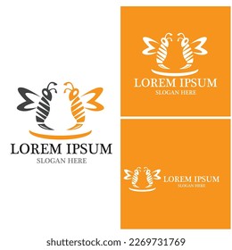 Honigbienenlogo, Vektorgrafik
