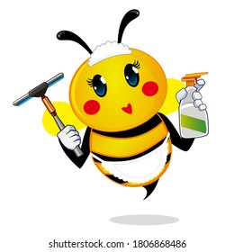 Honey Bee mascot cartoon in vector
