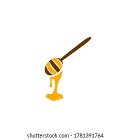 honey bee on white background