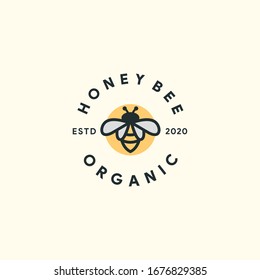 Honey Bee Organic Logo Vector Stock Vector (royalty Free) 1676832967