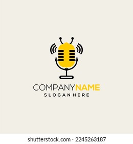 honey bee podcast logo 
simple, clean, minimalist, abstract and modern