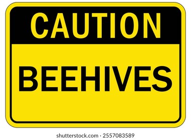 Honey bee safety sign and labels