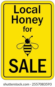 Honey bee safety sign and labels