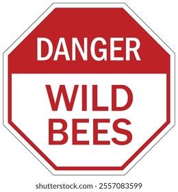 Honey bee safety sign and labels