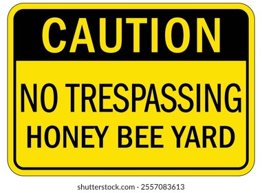 Honey bee safety sign and labels