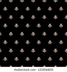 Honey bee seamless pattern. Template for wrapping paper, wallpaper, packaging. Apiculture concept
