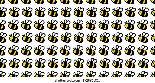 honey bee seamless pattern vector honeycomb cartoon tile background repeat wallpaper illustration scarf isolated doodle textile design