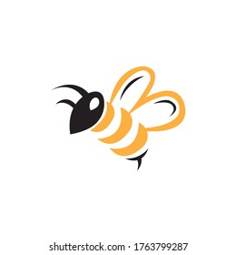 honey bee simple logo color illustration of vector design