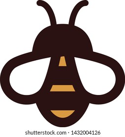Honey bee simple vector icon