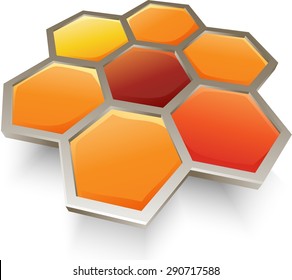 Honey bee symbol. Vector illustration