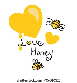 honey and Bee vector