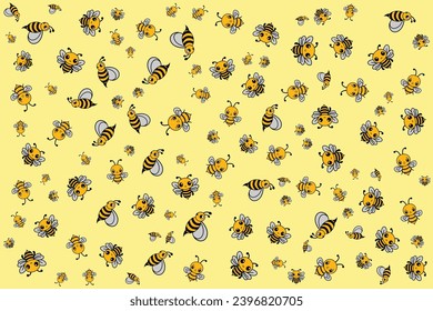 honey and bee vector background