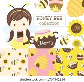 Honey bee vector collection pattern
