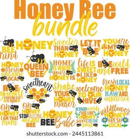 Honey Bee Vector Designs Bundle