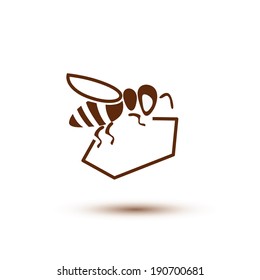 honey bee vector graphic symbol