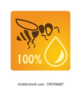 honey bee vector graphic symbol