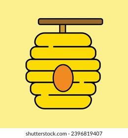 honey and bee vector icon