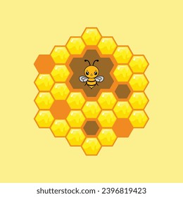 Honig und BienenVektorsymbol