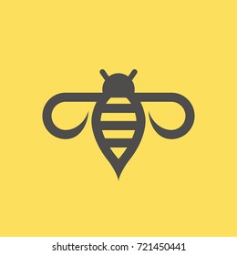 Honey bee vector icon.