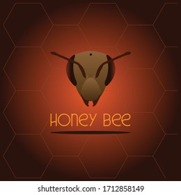 Honey bee vector illustration.