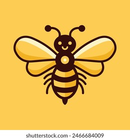 Honey Bee Vector Illustration. Baby Bee Cartoon illustration