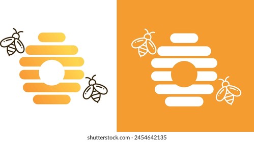 Honey Bee Vektorillustration Logo Design 