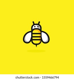 Honey bee vector illustration suitable for symbol, logo or icon