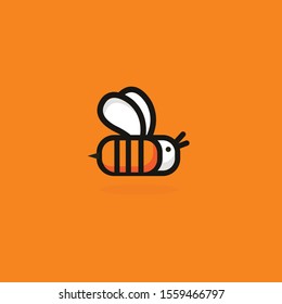 Honey bee vector illustration suitable for symbol, logo or icon