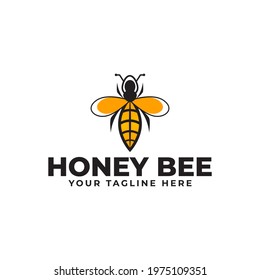 Honey Bee Vector Logo Design 