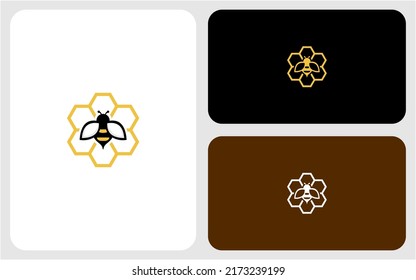 Diseño del logotipo del vector de la abeja