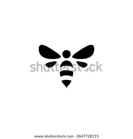 honey bee vector logo design in flat design style