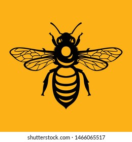 Honey bee vector logo illustration