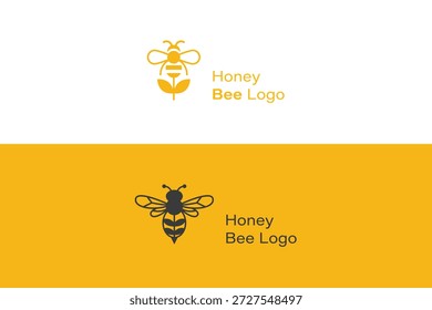 Plantilla de conjunto de logotipo de Vector de abeja de miel. Colección de diseño de logotipo de marca de miel. Plantilla Abstractas del logotipo de la abeja.
