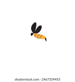 Honey bee vector minimalist logo or clip art