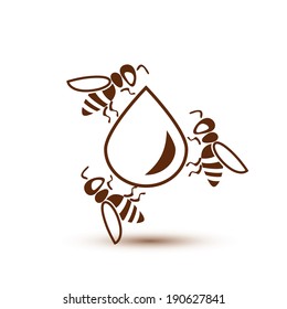 honey bee vector symbol