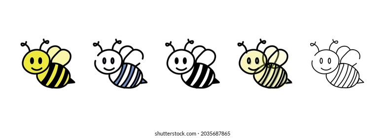honey bee vector type icon