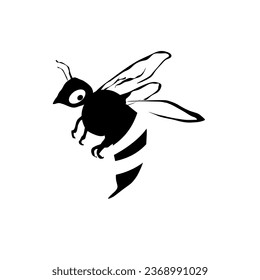 Velador de la miel de abeja, Ilustración, logotipo, silhoutte